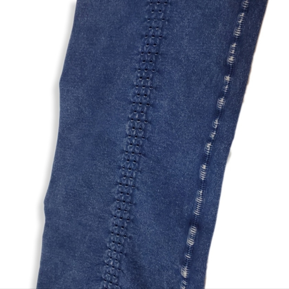 Free People High Rise 7/8 Length Good Karma Leggings Washed Navy M/L NEW FP102 - Picture 13 of 15